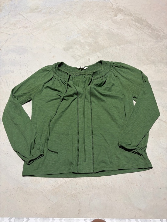 Boden Tops - Boden Georgia smocked jersey top Women’s Green Peasant Blouse 4
